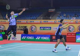 Ganda Putra Fajar/Rian saat berlaga di India Open 2023. Foto: PBSI