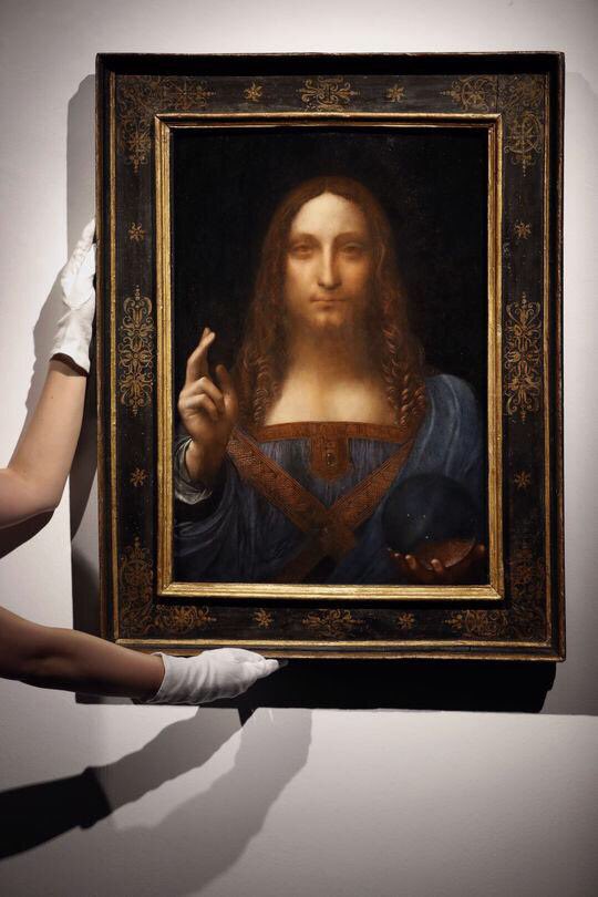 Lukisan Salvator Mundi. Foto: X/@LouvreAbuDhabi