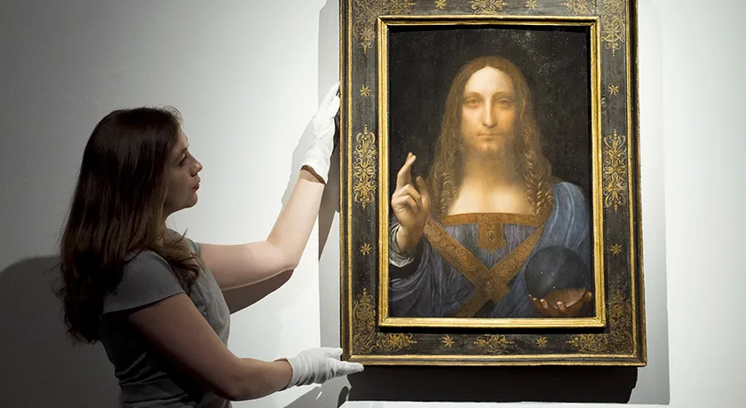 Lukisan Salvator Mundi. Foto: Geoff Pugh—REX/Shutterstock.com