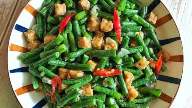 Tumis Tempe Kacang Panjang