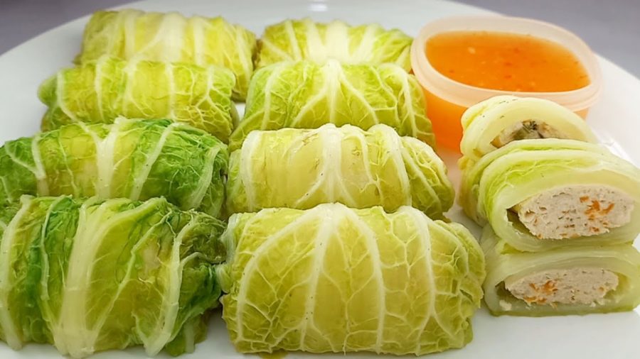 Sawi Putih Gulung Ayam