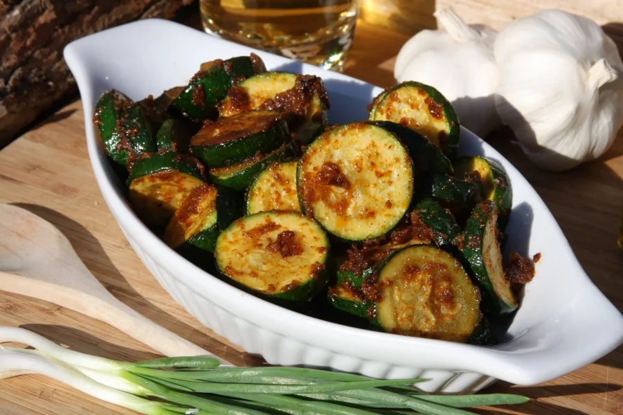 Tumis Zucchini Pedas